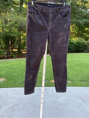 Ann Taylor Charcoal Cropped Corduroy Pants